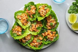 Thai Mini Shrimp Lettuce Wraps